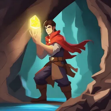 The hero had to extract a magical gem from the dangerous cave to save his kingdom.