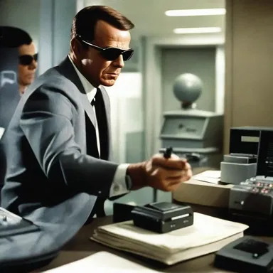 In the movie, the spy used high-tech gadgets to extract important information from the enemy agent.