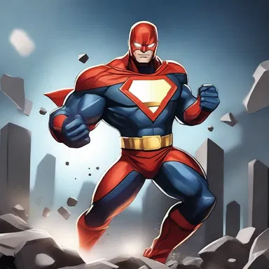 The superhero used his super strength to extract metal from the ore in order to build his new suit.