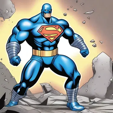 The superhero used his super strength to extract metal from the ore in order to build his new suit.