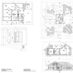 Architectural blueprint of a 2500 square feet house plan with detailed room layout and design