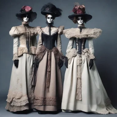 The fashion designer created a collection inspired by the cadaverous models from the Victorian era.