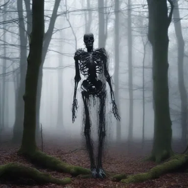 The novel's protagonist encountered a group of cadaverous beings, their hollow eyes and pale skin creating an eerie atmosphere in the enchanted forest.