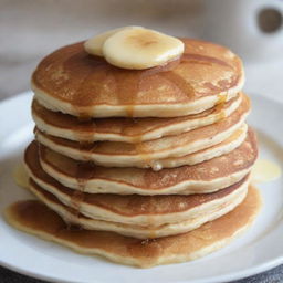 A delicious, fluffy pancake without any price tag or monetary values associated with it.