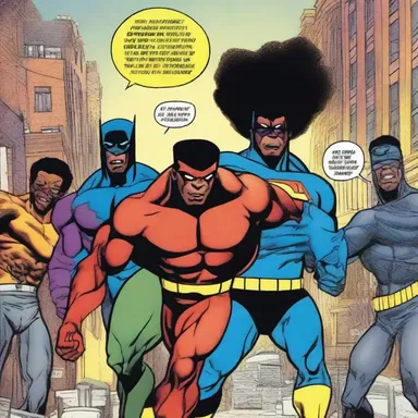 The comic book depicted a superhero team collaborating to desegregate a fictional city plagued by racial tensions.