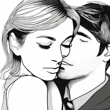 He whispered a sweet one-liner in her ear, making her heart skip a beat.