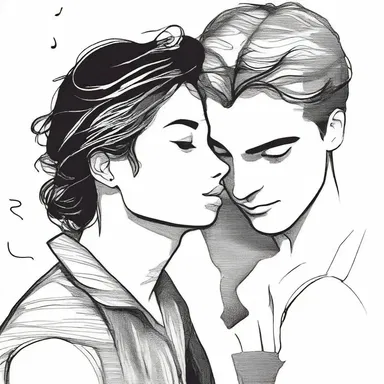He whispered a sweet one-liner in her ear, making her heart skip a beat.