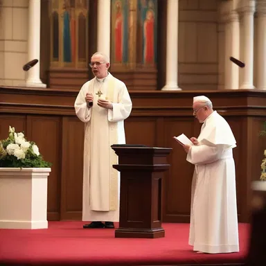 The priest lightened the atmosphere during his sermon by sharing a lighthearted one-liner about faith.