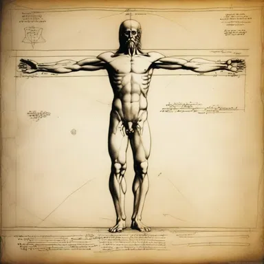 In Leonardo da Vinci's famous painting, 'Vitruvian Man,' the soleus muscle is prominently depicted in the detailed anatomical drawing of the leg.