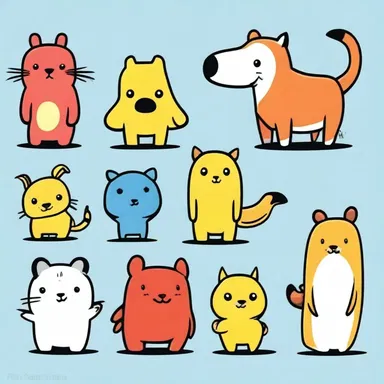 The comic strip featured adorable animal characters, each representing ideas or emotions through colorful pictographs.