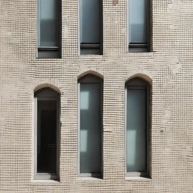 The architect incorporated eggshell fragments into the mosaic on the building's façade.