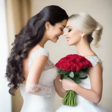 He presented her with a bouquet of roses, symbolizing their love and devotion.