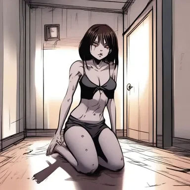 As the protagonist walked into the haunted house, she decided to limber up by stretching her body to prepare herself for any physical challenges she might face.