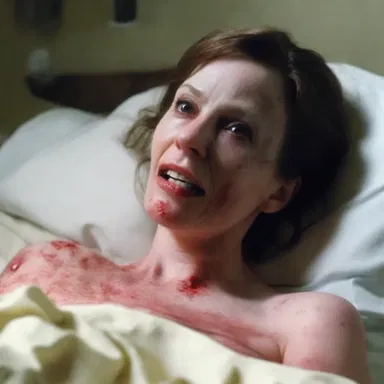 The pro-life movie depicted a gruesome scene where a woman's decision to terminate her pregnancy led to haunting consequences.