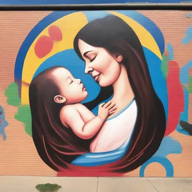 The pro-life mural showcased the beauty of pregnancy and the value of every life, serving as a powerful statement in support of the cause.