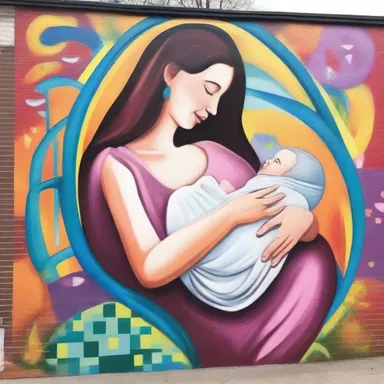 The pro-life mural showcased the beauty of pregnancy and the value of every life, serving as a powerful statement in support of the cause.