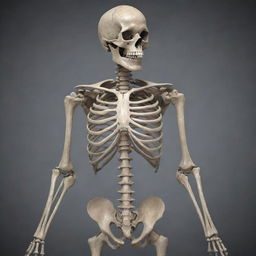 A detailed and visually striking image of the human skeletal system.