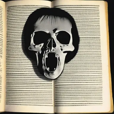 The horror novel had several literal errors, such as misspelled words and misplaced punctuation marks.
