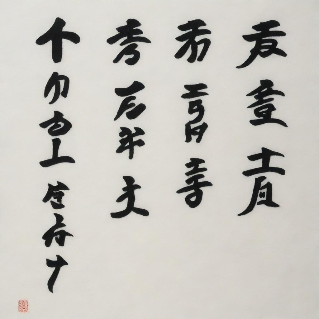 An immaculate white, horizontal sheet adorned with the phrase '諦めない者には勝てない', rendered elegantly in bold black Japanese characters