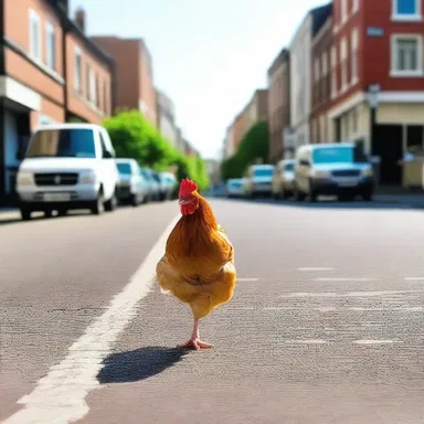 Why did the chicken cross the thoroughfare? To prove he wasn't a chicken!