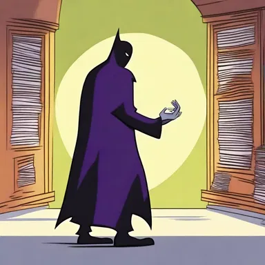 In the cartoon series, the villain always had his face hidden, and only his backside was visible, adding to his mysterious character.
