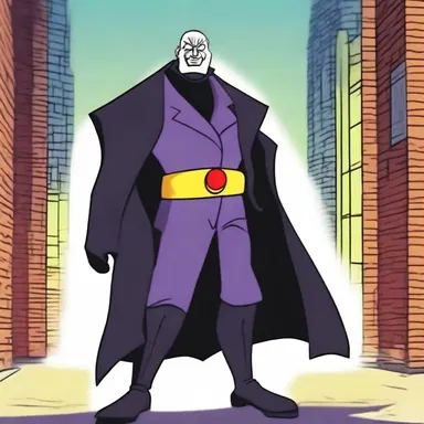 In the cartoon series, the villain always had his face hidden, and only his backside was visible, adding to his mysterious character.