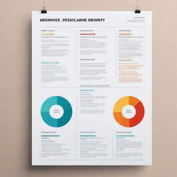 Create a minimalist science research poster template with sections for title, authors, affiliation, abstract, introduction, methodology, results, discussion, conclusion, and references, using a restrained color palette to enhance readability and focus.