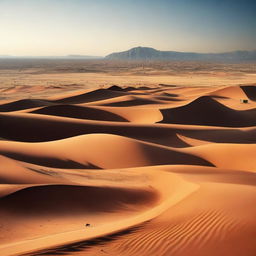 Create an image of Padang Mahsyar, a vast desert field