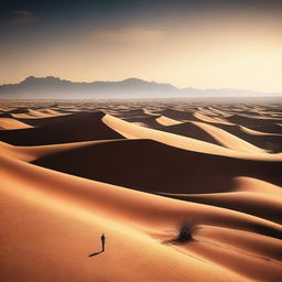 Create an image of Padang Mahsyar, a vast desert field