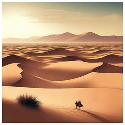 Create an image of Padang Mahsyar, a vast desert field