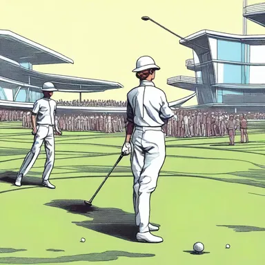 In the futuristic golf tournament of the sci-fi novel, the players utilized advanced technology combined with their niblicks to achieve remarkable shots.