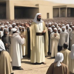 Continue the previous scene where Isa bin Maryam (Jesus) is addressing the Bani Israil (Children of Israel)