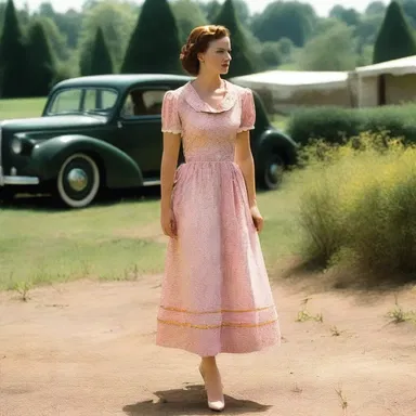 The costume designer added rickrack to the dress of the leading actress to give it a retro vibe in the movie.