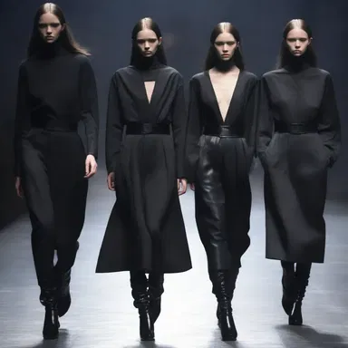 The fashion show evoked a sense of despair with its collection of dark, gloomy and melancholic outfits.