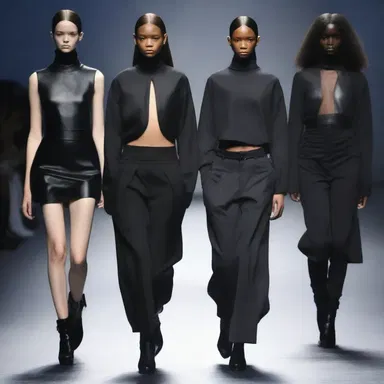 The fashion show evoked a sense of despair with its collection of dark, gloomy and melancholic outfits.