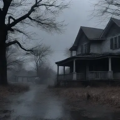 The horror film depicted a dark and eerie town where the residents were trapped in a state of despair, haunted by their worst fears.