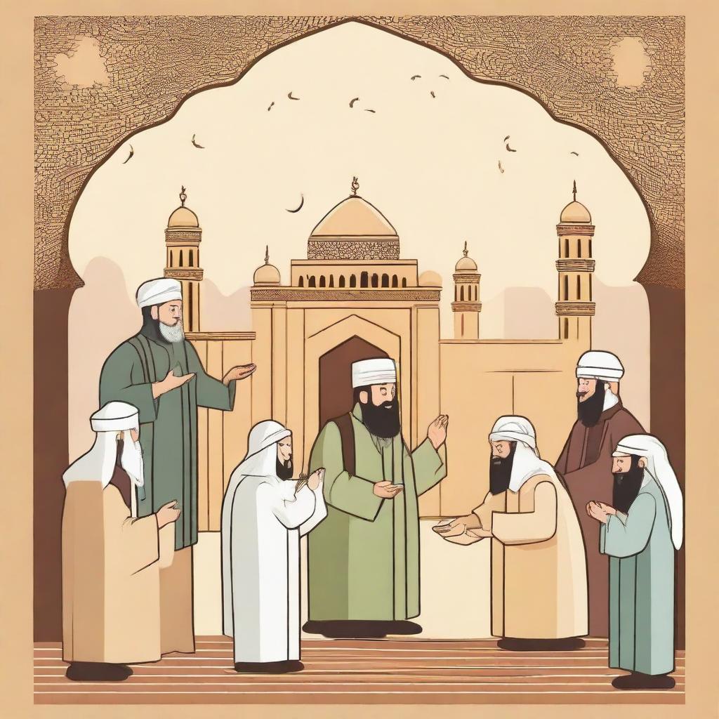 Create an image depicting the stories of prophets in Islam