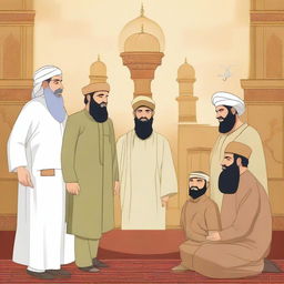 Create an image depicting the stories of prophets in Islam