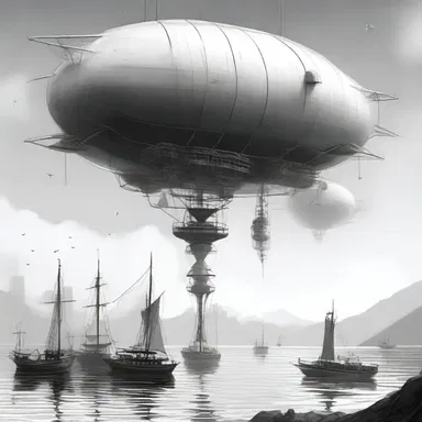 In the futuristic world of the novel, towering mooring masts dotted the landscape, enabling seamless airship travel.