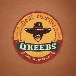 Create a logo for a Tex-Mex restaurant named 'Queso Quarters'. The logo should reflect a lively setting that caters to lunch, brunch, and dinner crowds with elements that hint at cocktails and occasional live Mariachi music, embodying a cheese-themed decor.