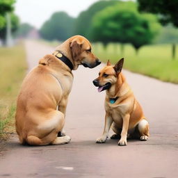 A faithful dog in search of its owner, showcasing its determination and loyalty.