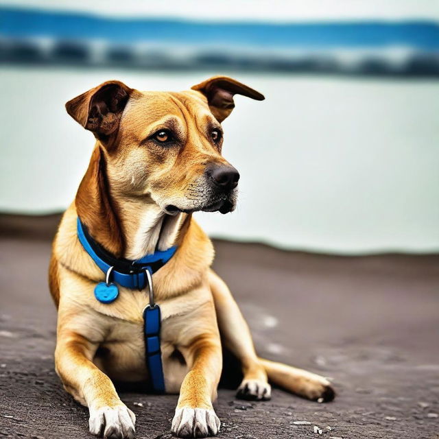 A faithful dog in search of its owner, showcasing its determination and loyalty.