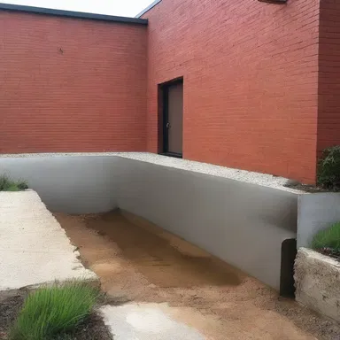The architect carefully designed the drainage system to prevent any potential washout around the building.