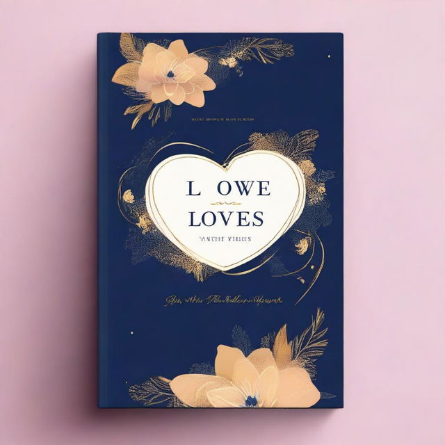 Create a book cover for a collection of fictional love stories