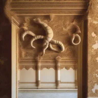 The decapod crustacean motif was intricately carved into the decorative frieze of the grand ballroom.