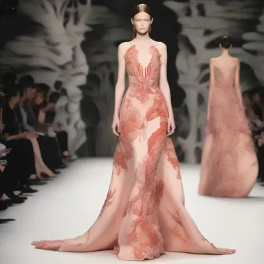 The high-end fashion designer's latest collection featured a stunning decapod crustacean embroidered gown.