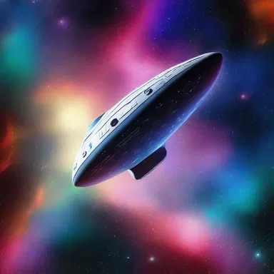The spaceship soared through the drably colored galaxies, giving the impression of a lifeless universe.