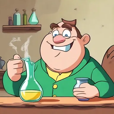 In the animated series, the mischievous character drank a secret potion that would intoxicate anyone who consumed it.