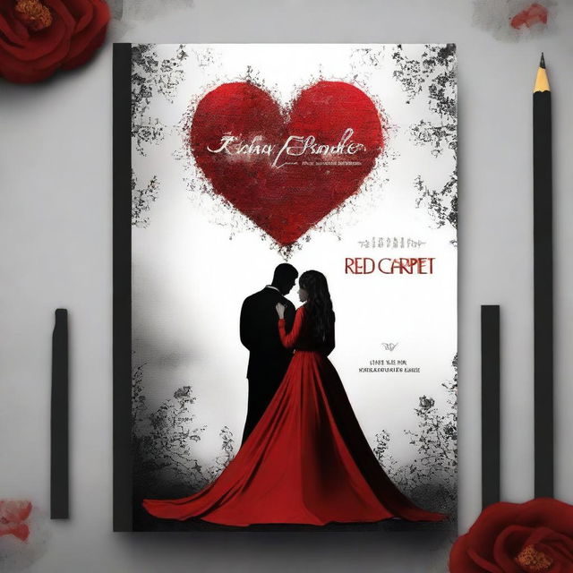 Create a dark romance themed book cover for the book titled 'Red Carpet' by the author Xo Zinnia