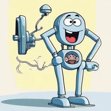 In the cartoon, the character used a machine to evert their body, causing comedic chaos.